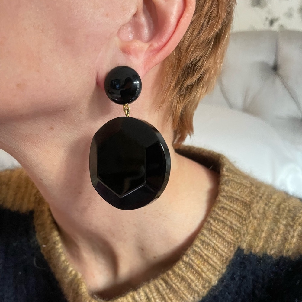 Prada Resin Clip Earrings